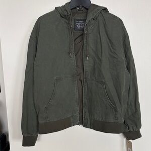 Levi’s Ladies Bomber Jacket, Olive, Sz XL